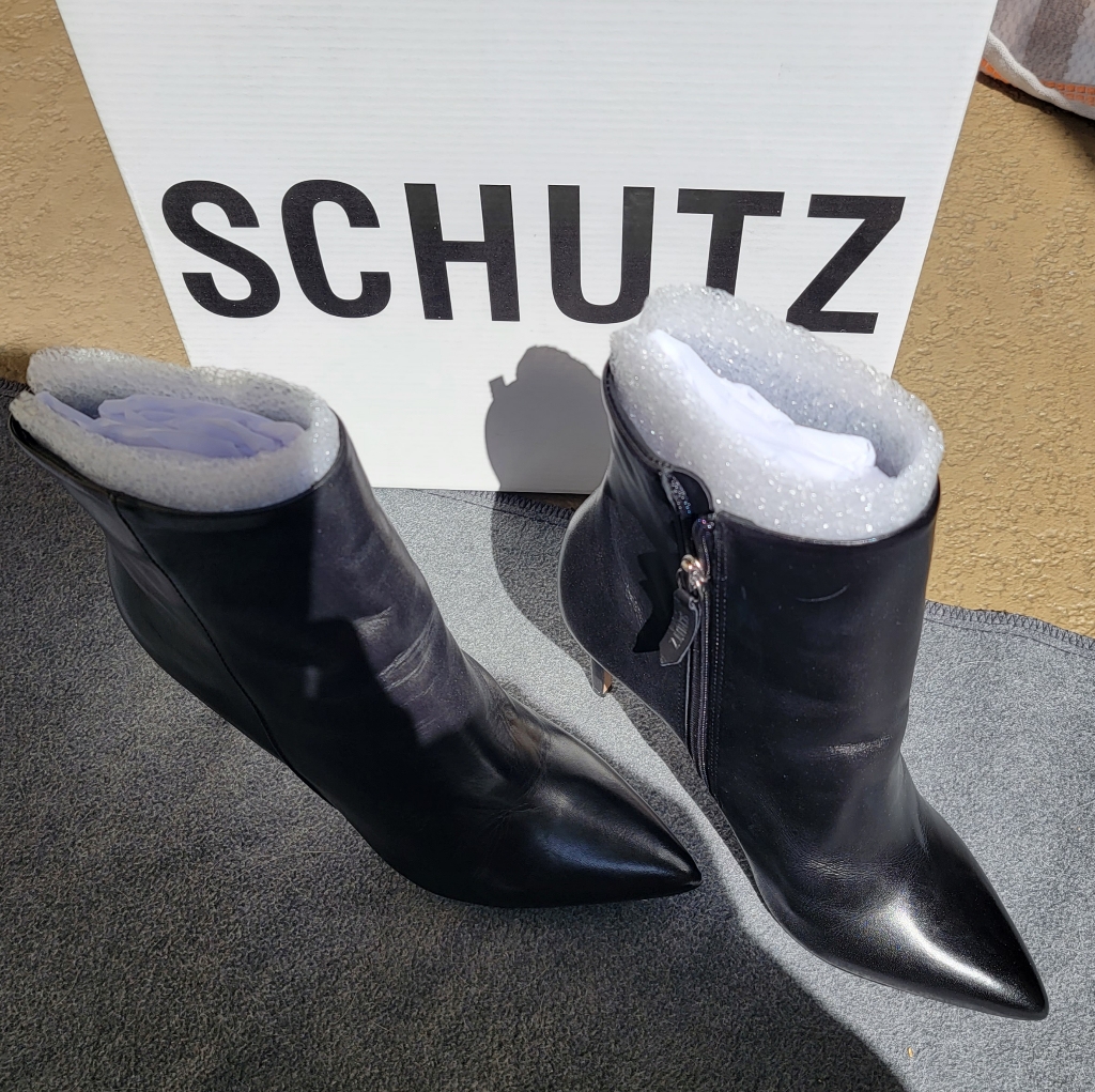 Schutz Black Heeled Boots